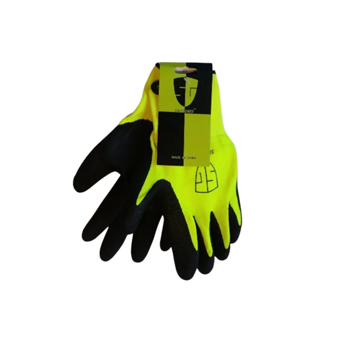 Hi-Viz Latex Gripper Gloves