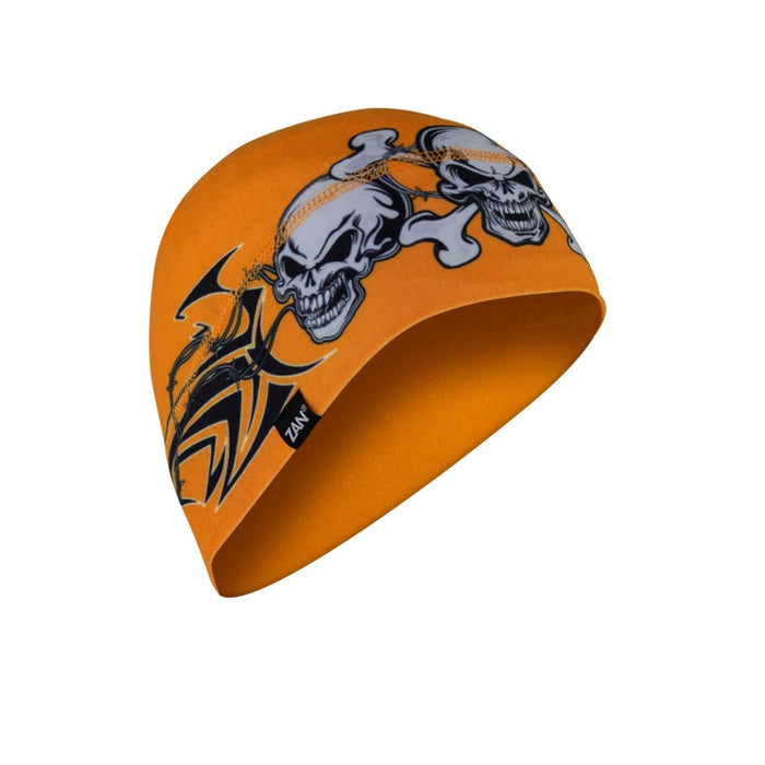 Orange Skull Helmet Liner-Skull Cap